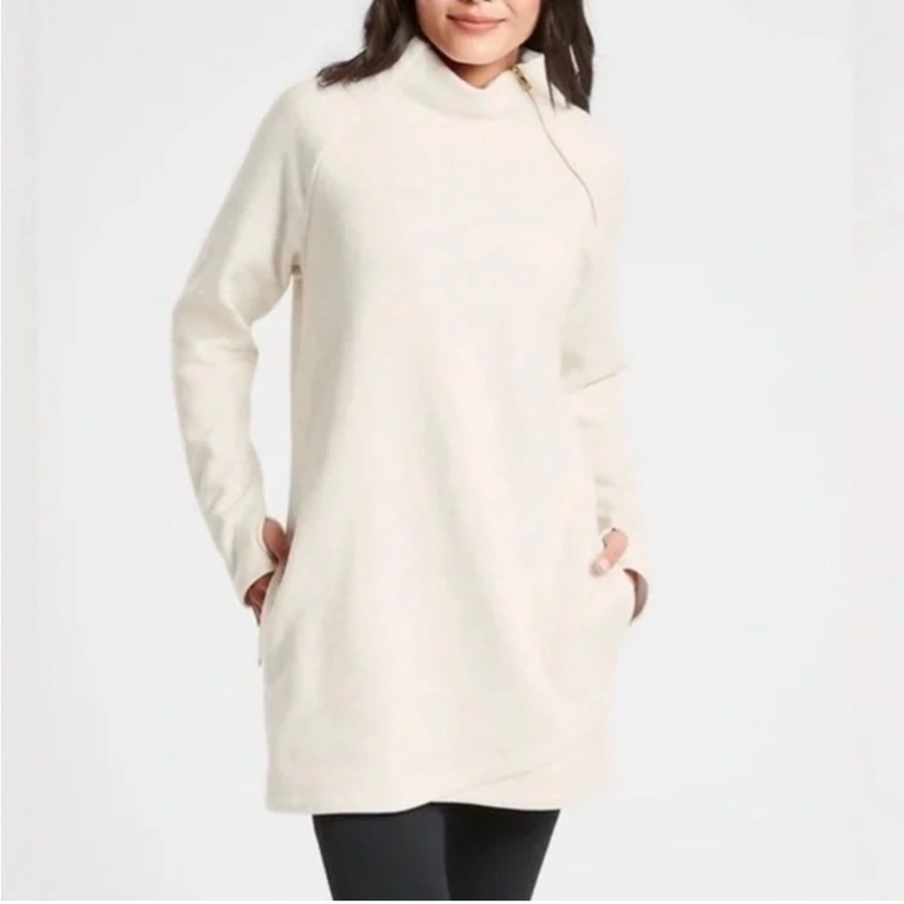 Athleta Cozy Karma Asymmetrical Sweatshirt Dress, NWT